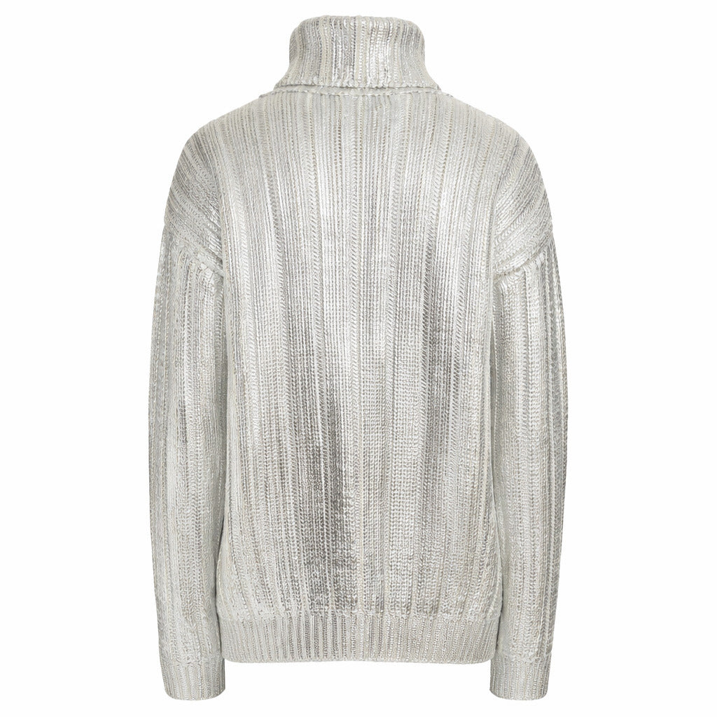 BALMAIN - Metallic Cabled Turtleneck