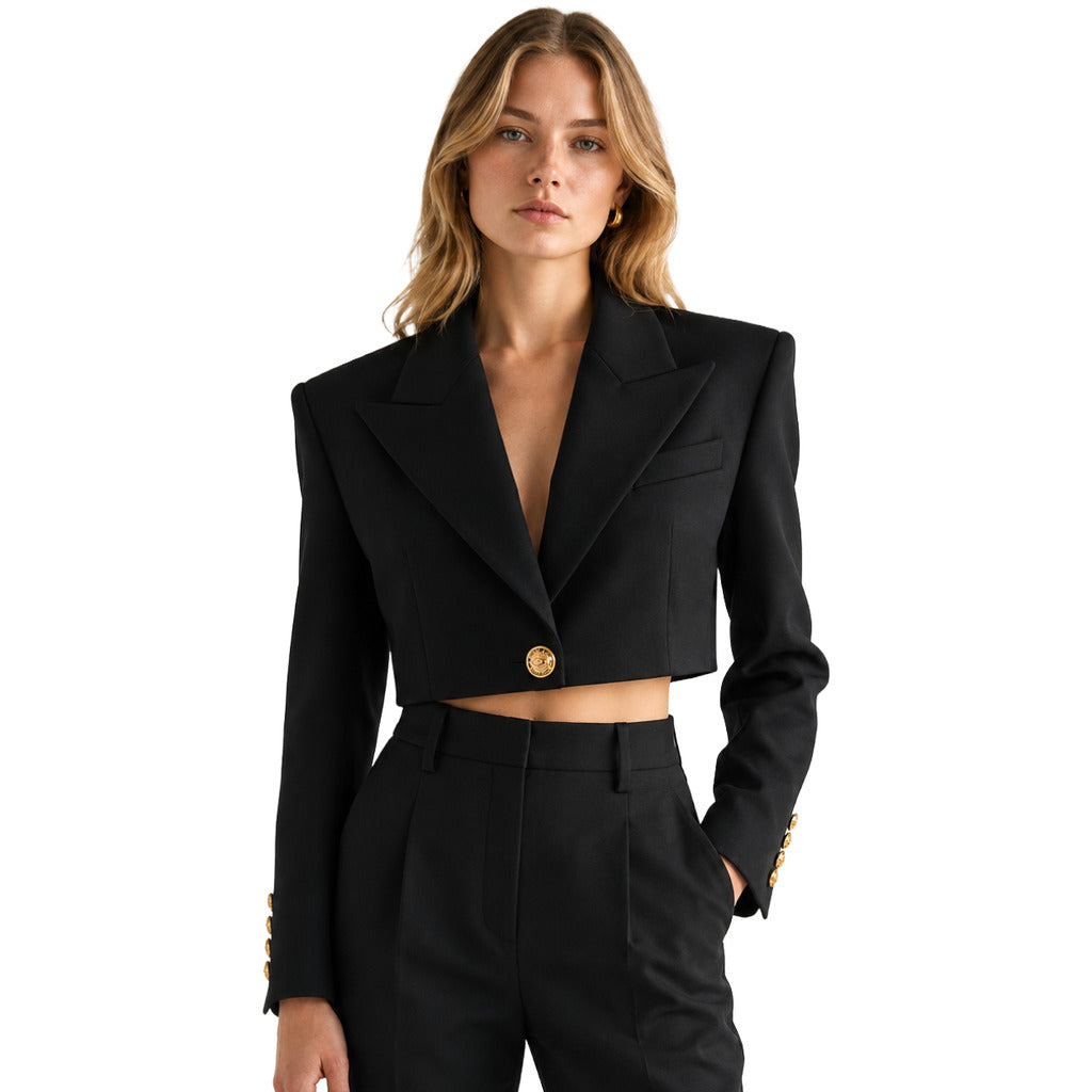 BALMAIN - Blazer corto nero