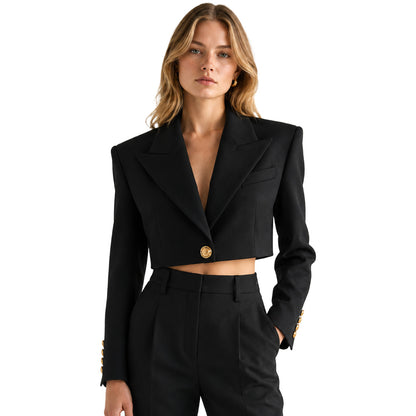 BALMAIN - Blazer corto nero