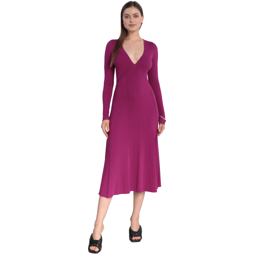 PINKO - abito coccodrillo fucsia