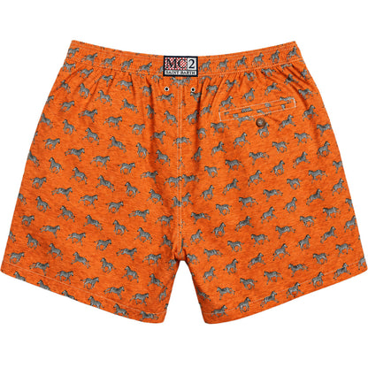 mc2 saint barth - costume zebra arancione