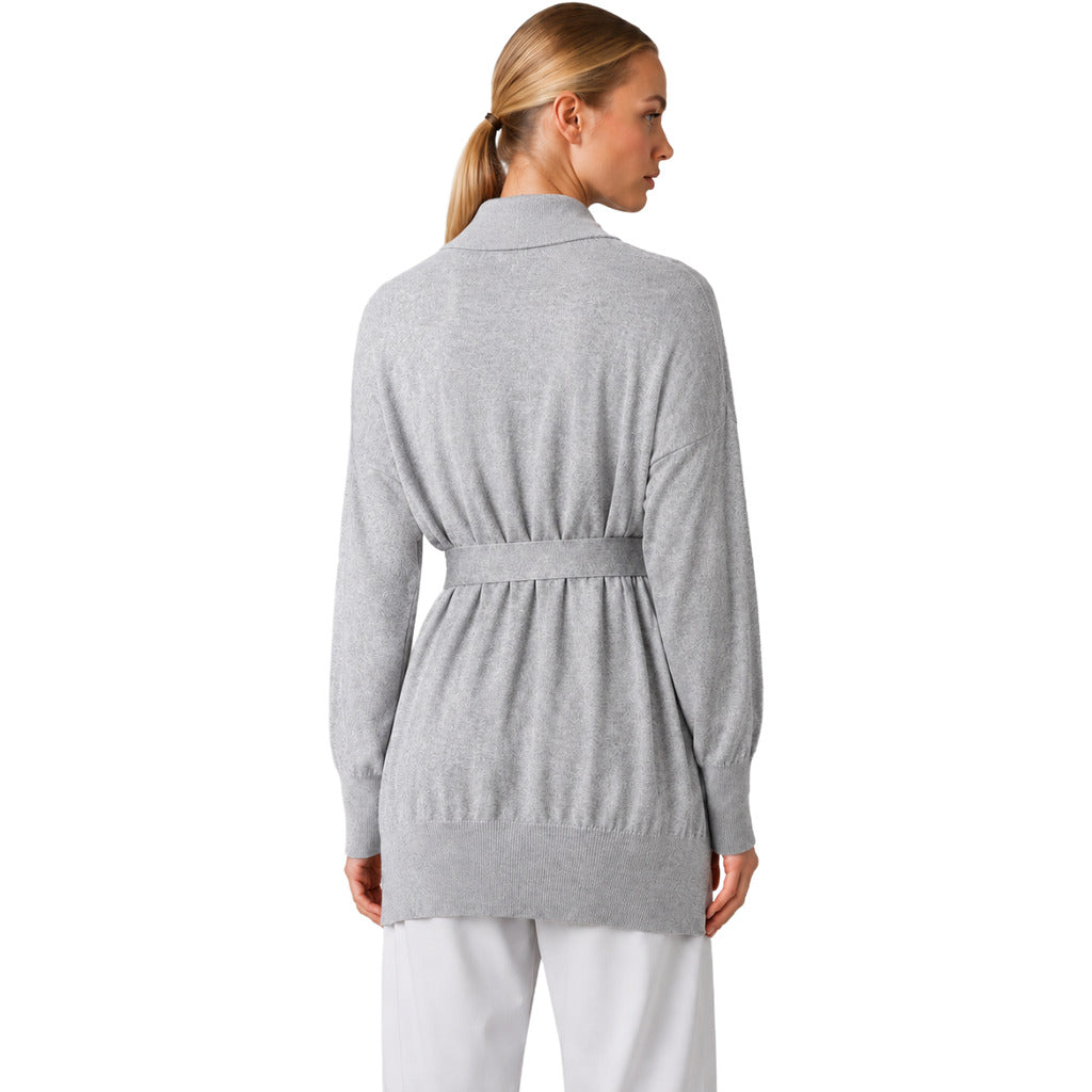 ALPHA STUDIO - cardigan sciallato granito