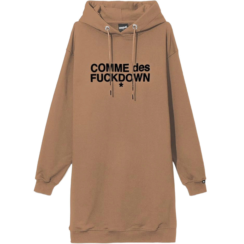 COMME DES FUCKDOWN - abito felpa marrone