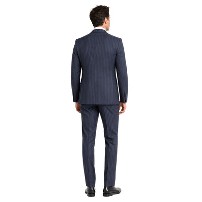 ERMENEGILDO ZEGNA TESSUTO - Completo lana blu gessato