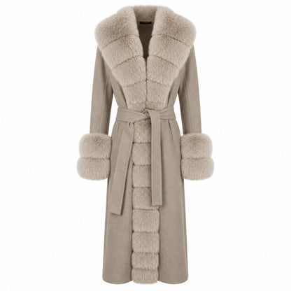 LORO PIANA TESSUTO - cappotto pelliccia
