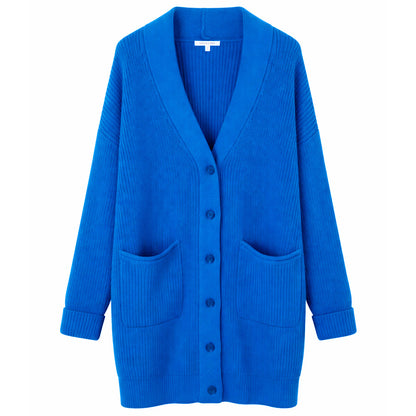 PATRIZIA PEPE - cardigan lungo maglia blu