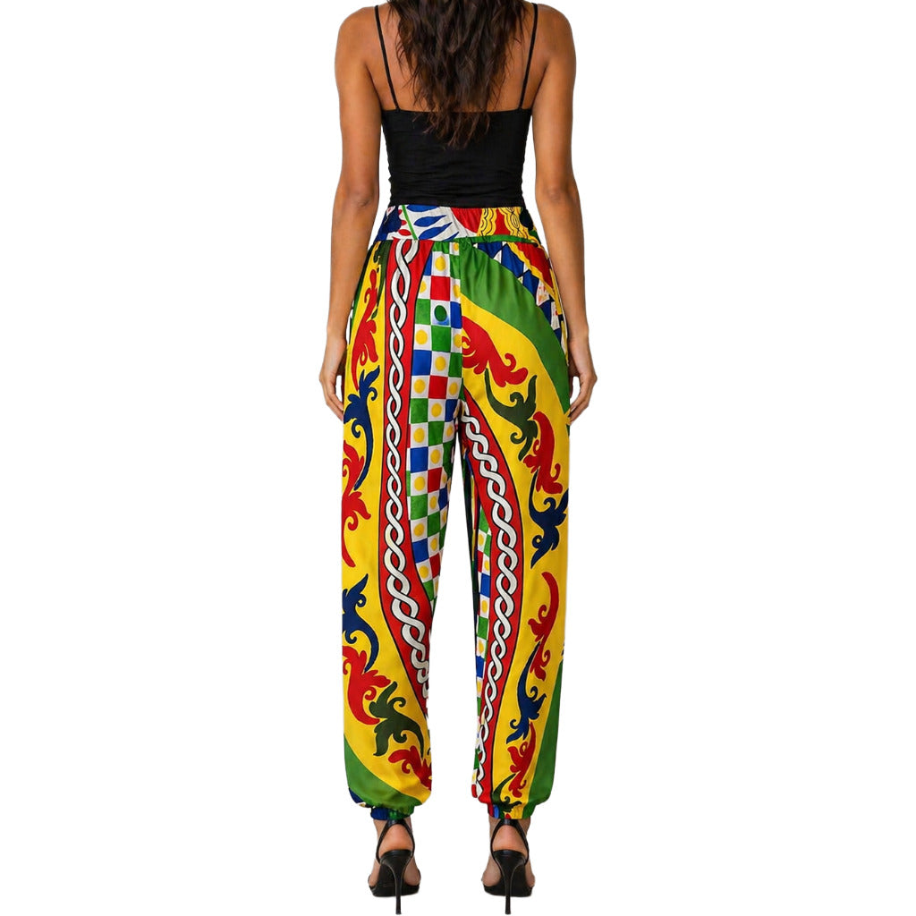 DOLCE &amp; GABBANA - pantaloni fantasia siciliana