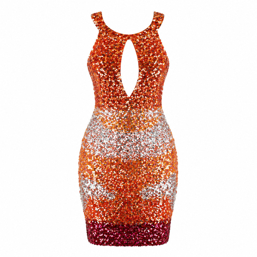 PATRIZIA PEPE - Abito Martin Red Sequins 