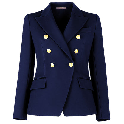 LORO PIANA TESSUTO - giacca doppiopetto blu
