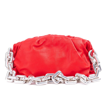 BOTTEGA VENETA - chain-pouch-red