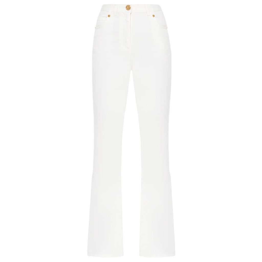 BALMAIN - pantaloni a zampa bianchi
