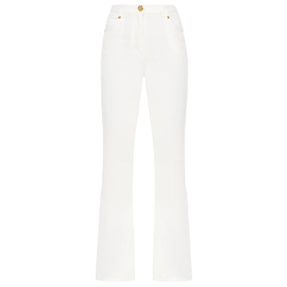 BALMAIN - pantaloni a zampa bianchi