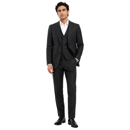 ERMENEGILDO ZEGNA TESSUTO - Completo lana gessato viola
