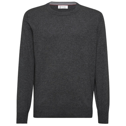 BRUNELLO CUCINELLI - maglia cashmere grigio scuro