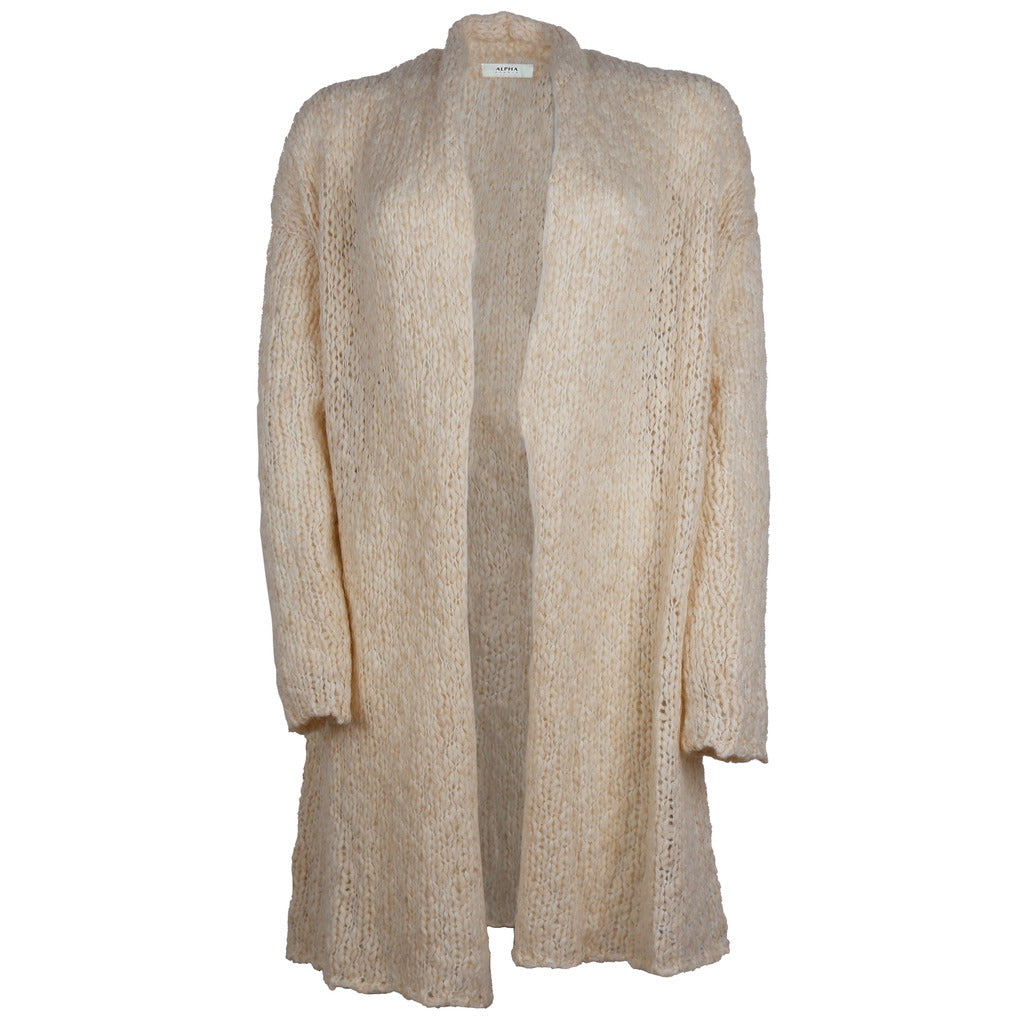 ALPHA STUDIO - abito cardigan ecrù