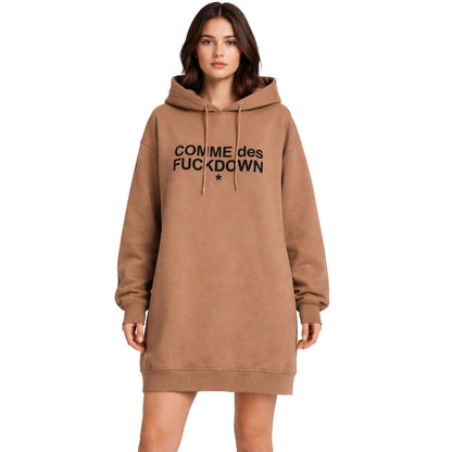 COMME DES FUCKDOWN - abito felpa marrone