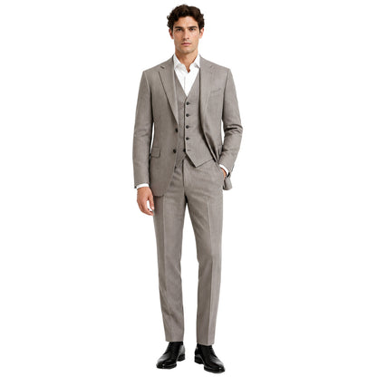 ERMENEGILDO ZEGNA TESSUTO - Completo lana gessato viola