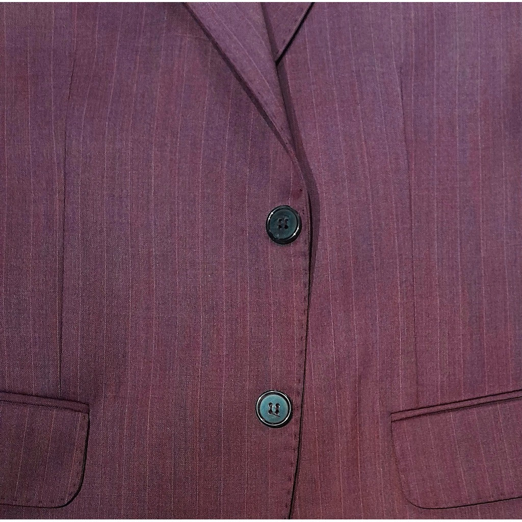 ERMENEGILDO ZEGNA TESSUTO - Completo lana gessato viola