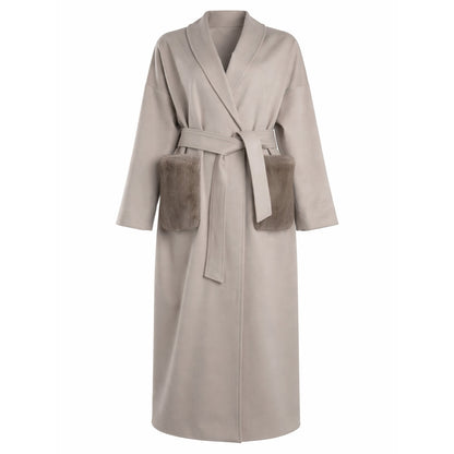 LORO PIANA TESSUTO - cappotto lungo trapuntato
