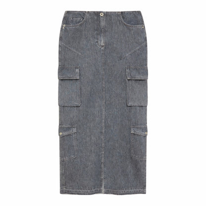 PATRIZIA PEPE - gonna grey denim