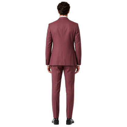 ERMENEGILDO ZEGNA TESSUTO - Completo lana gessato viola