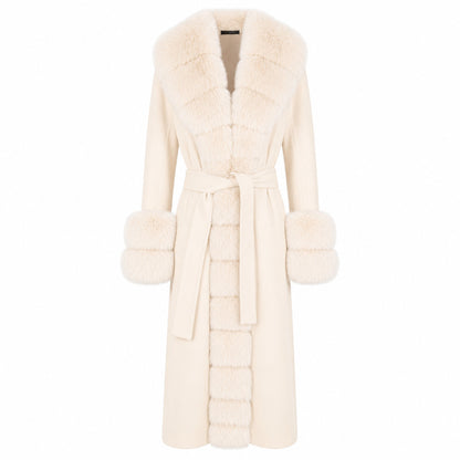 LORO PIANA TESSUTO - cappotto pelliccia