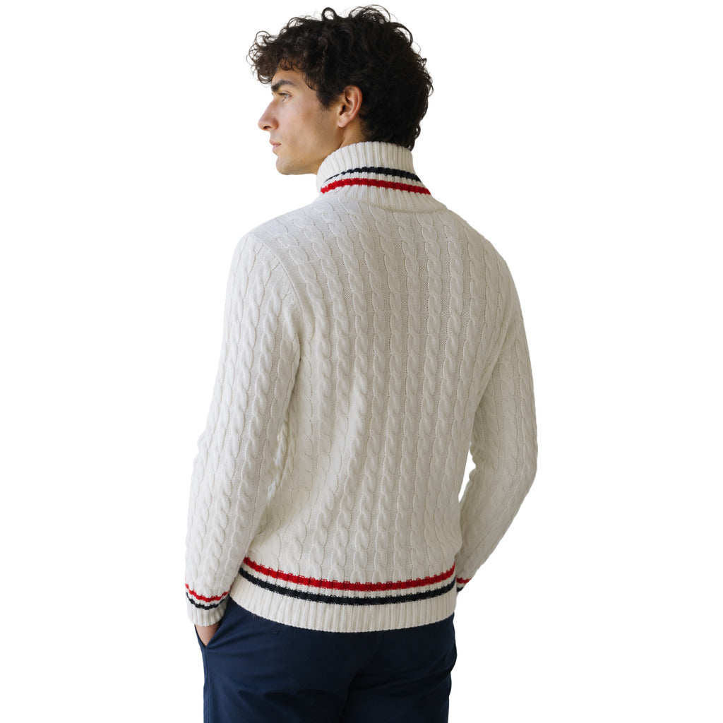 BALMAIN - maglione dolcevita bianco