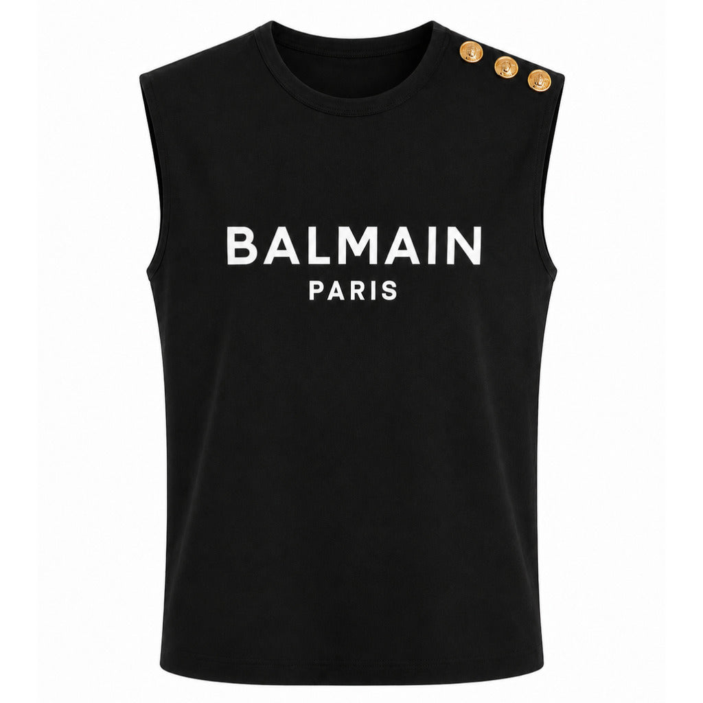 BALMAIN - canotta nera logo
