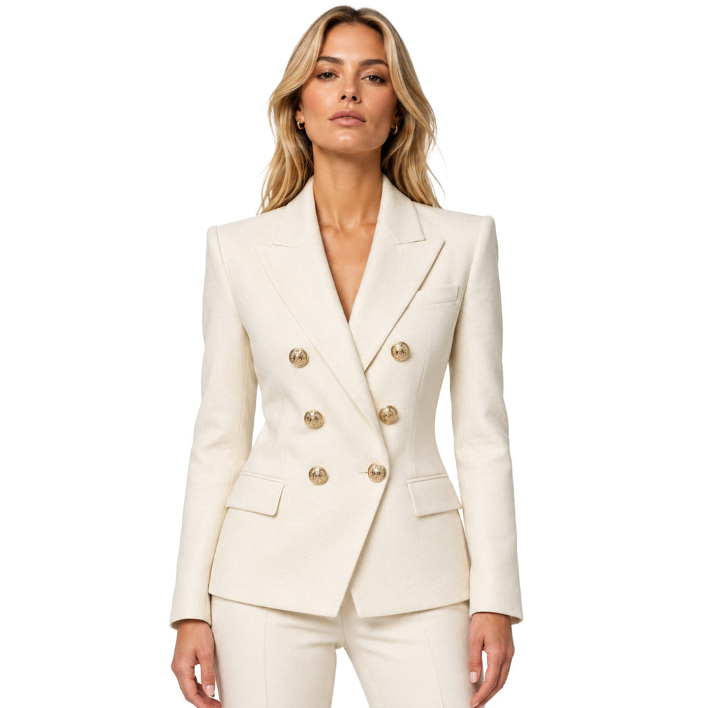 BALMAIN - giacca doppiopetto bianca