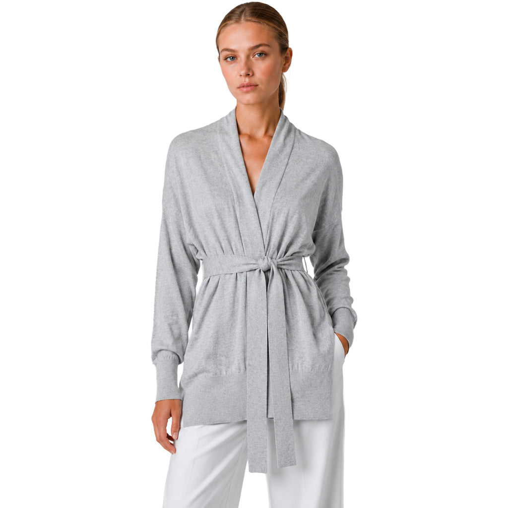 ALPHA STUDIO - cardigan sciallato granito