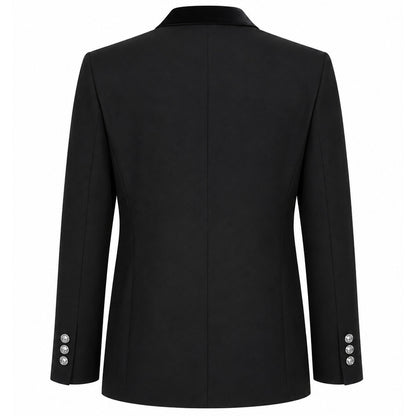 BALMAIN - giacca monopetto rever lucidi