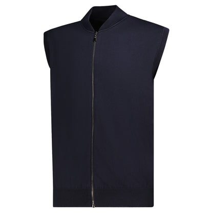 ALPHA STUDIO - gilet con zip blu notte