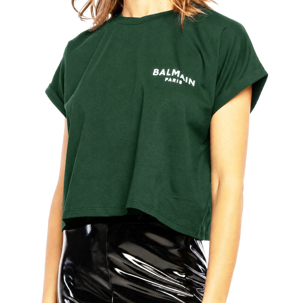 BALMAIN - t-shirt cropped balmain paris