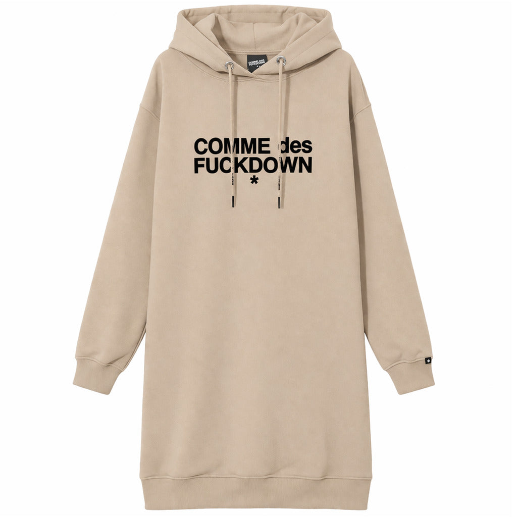 COMME DES FUCKDOWN - abito felpa beige