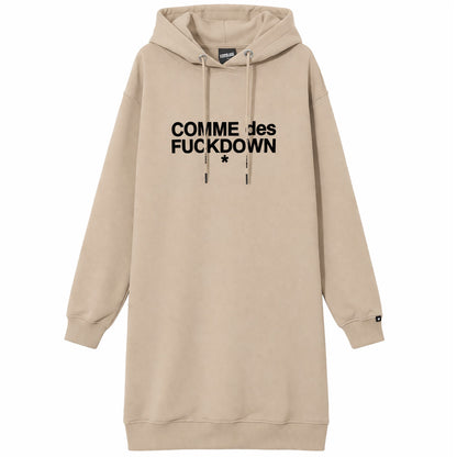 COMME DES FUCKDOWN - abito felpa beige