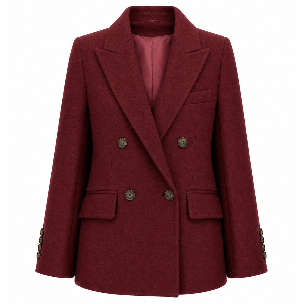 LORO PIANA TESSUTO - cappotto corto doppiopetto cammello