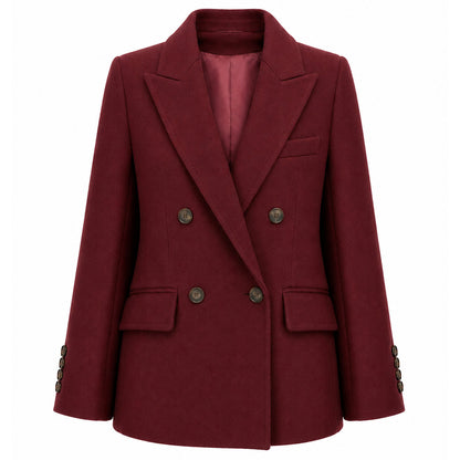 LORO PIANA TESSUTO - cappotto corto doppiopetto cammello