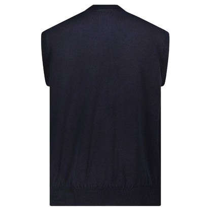 ALPHA STUDIO - gilet con zip blu notte