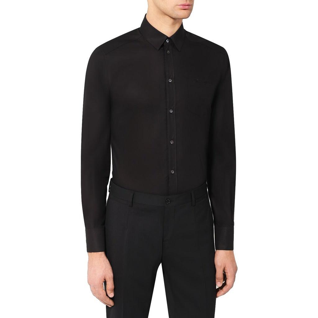 DOLCE &amp; GABBANA - camicia gold nera