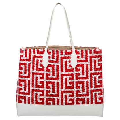 BALMAIN  - canvas open tote bag
