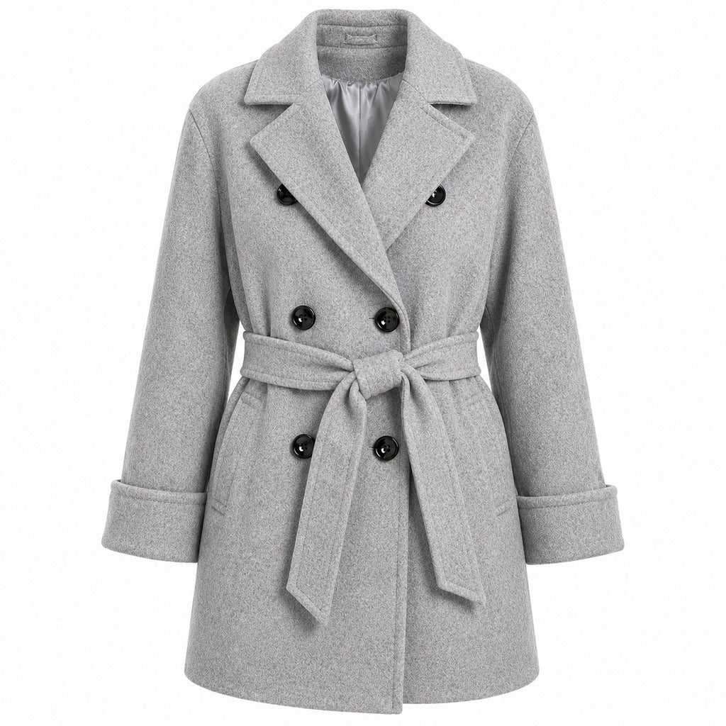 LORO PIANA TESSUTO - cappotto peacoat doppiopetto blu