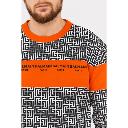 BALMAIN - felpa stampa pattern