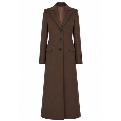 LORO PIANA TESSUTO - cappotto capolavoro lungo marrone