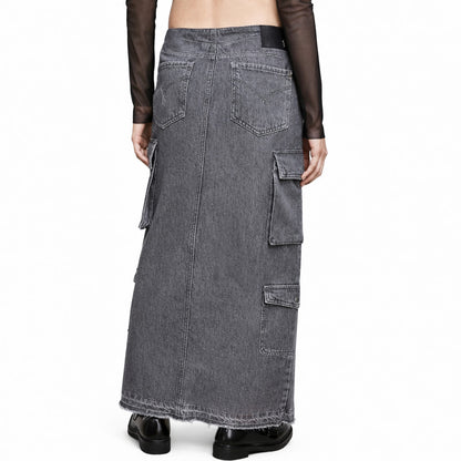 PATRIZIA PEPE - gonna grey denim