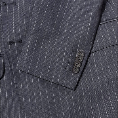 ERMENEGILDO ZEGNA TESSUTO - Completo lana blu gessato