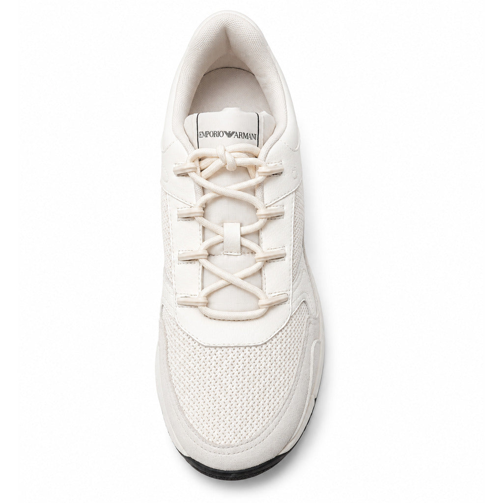 EMPORIO ARMANI - sneakers calf and mesh
