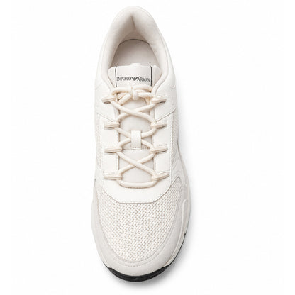 EMPORIO ARMANI - sneakers calf and mesh