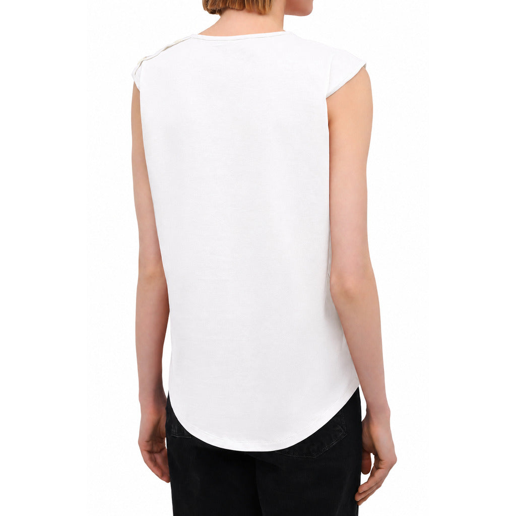 BALMAIN - t-shirt smanicata bottoni dorati