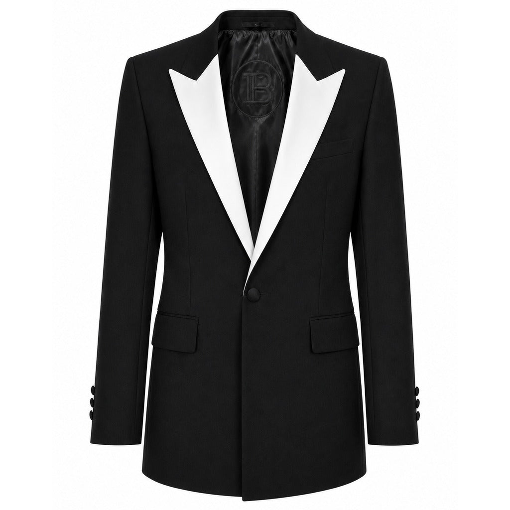 BALMAIN - giacca elegante rever bianchi