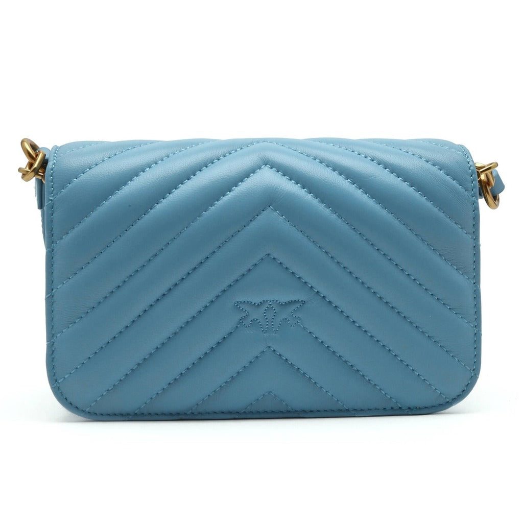 PINKO - love bell mini nappa chevron